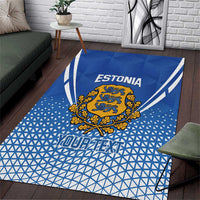 Custom Estonia Football Area Rug Come One Kalevipojad
