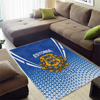 Custom Estonia Football Area Rug Come One Kalevipojad
