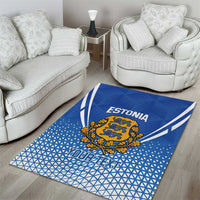 Custom Estonia Football Area Rug Come One Kalevipojad