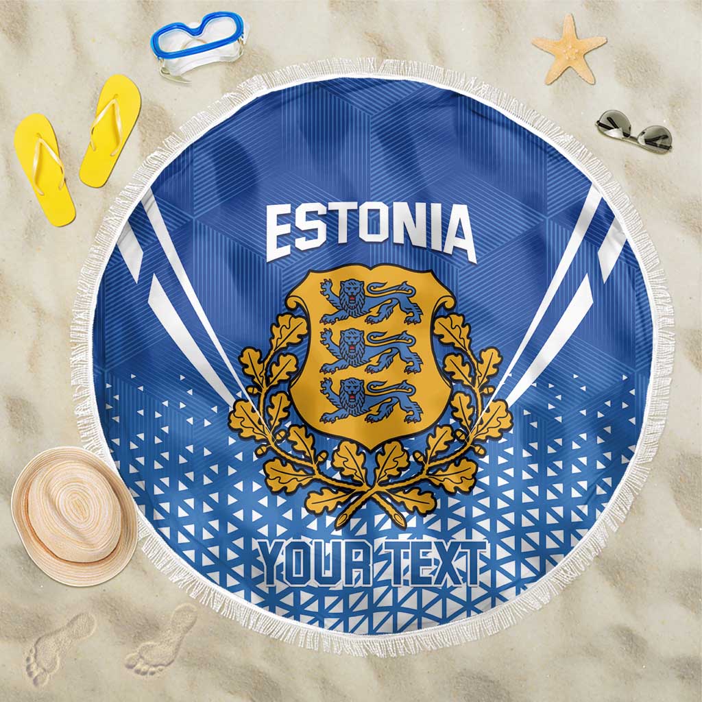 Custom Estonia Football Beach Blanket Come One Kalevipojad