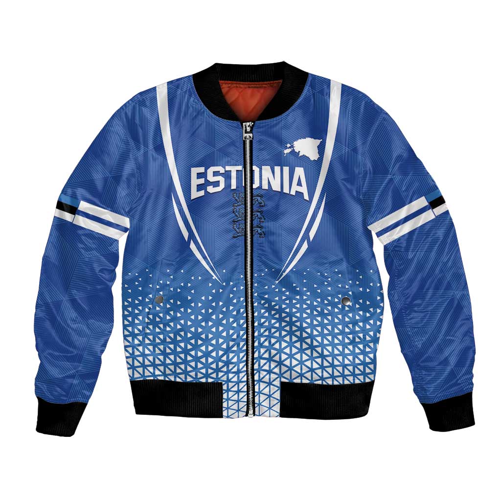 Custom Estonia Football Bomber Jacket Come One Kalevipojad