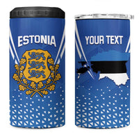Custom Estonia Football 4 in 1 Can Cooler Tumbler Come One Kalevipojad