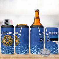 Custom Estonia Football 4 in 1 Can Cooler Tumbler Come One Kalevipojad
