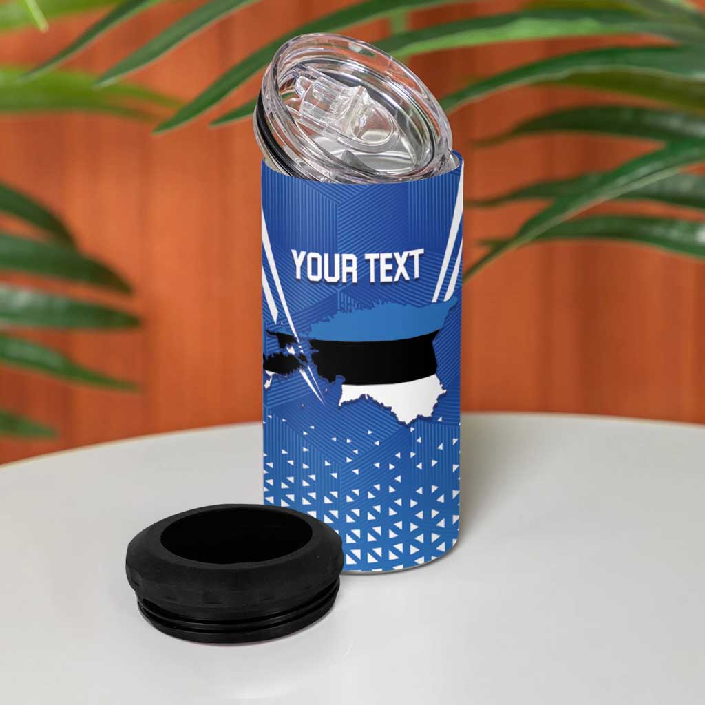 Custom Estonia Football 4 in 1 Can Cooler Tumbler Come One Kalevipojad
