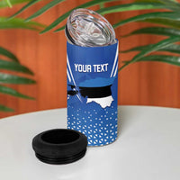 Custom Estonia Football 4 in 1 Can Cooler Tumbler Come One Kalevipojad