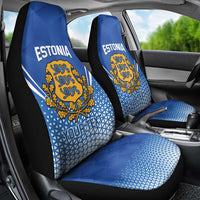 Custom Estonia Football Car Seat Cover Come One Kalevipojad