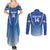 Custom Estonia Football Couples Matching Summer Maxi Dress and Long Sleeve Button Shirt Come One Kalevipojad