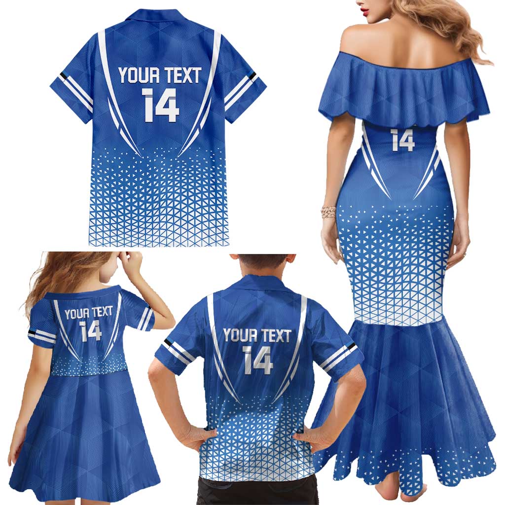 Custom Estonia Football Family Matching Mermaid Dress and Hawaiian Shirt Come One Kalevipojad