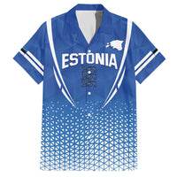 Custom Estonia Football Family Matching Off The Shoulder Long Sleeve Dress and Hawaiian Shirt Come One Kalevipojad