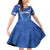 Custom Estonia Football Family Matching Off Shoulder Short Dress and Hawaiian Shirt Come One Kalevipojad