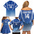 Custom Estonia Football Family Matching Off Shoulder Short Dress and Hawaiian Shirt Come One Kalevipojad