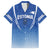 Custom Estonia Football Family Matching Off Shoulder Short Dress and Hawaiian Shirt Come One Kalevipojad