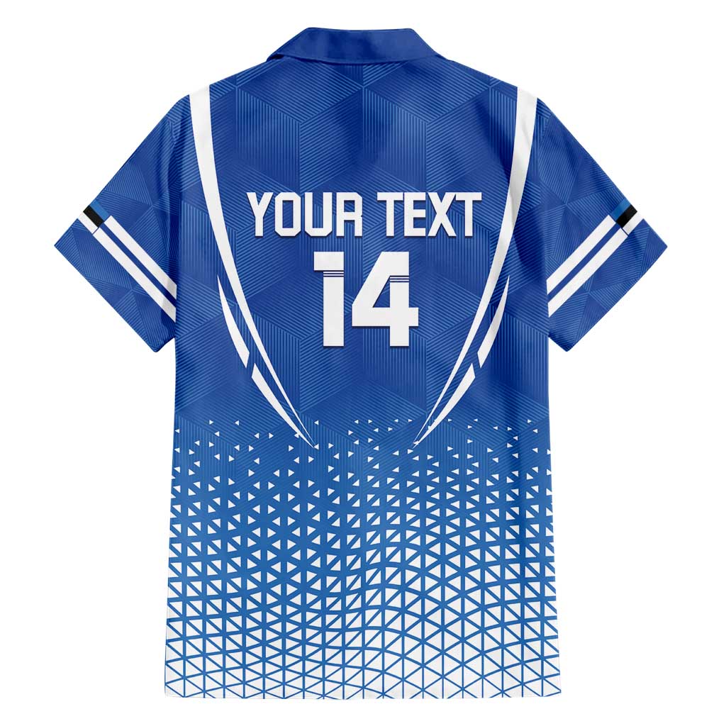 Custom Estonia Football Family Matching Short Sleeve Bodycon Dress and Hawaiian Shirt Come One Kalevipojad