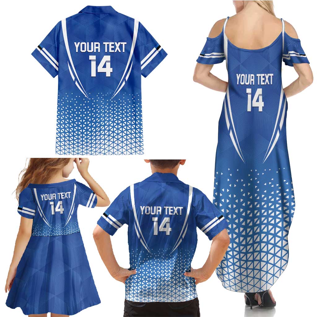 Custom Estonia Football Family Matching Summer Maxi Dress and Hawaiian Shirt Come One Kalevipojad