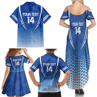 Custom Estonia Football Family Matching Summer Maxi Dress and Hawaiian Shirt Come One Kalevipojad