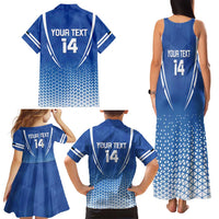 Custom Estonia Football Family Matching Tank Maxi Dress and Hawaiian Shirt Come One Kalevipojad