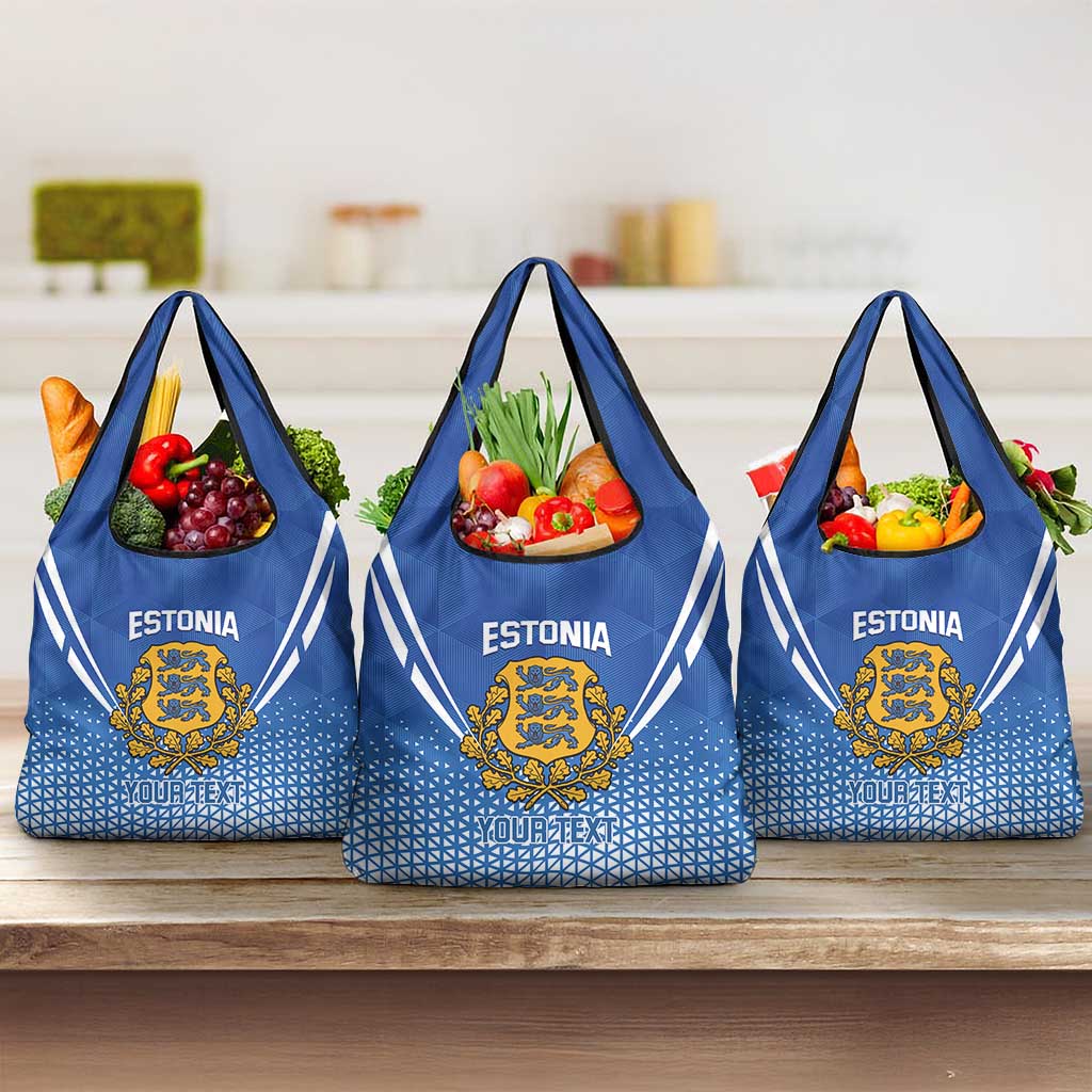 Custom Estonia Football Grocery Bag Come One Kalevipojad