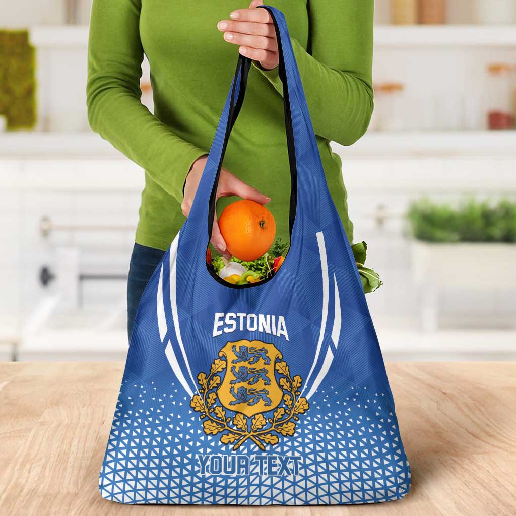 Custom Estonia Football Grocery Bag Come One Kalevipojad