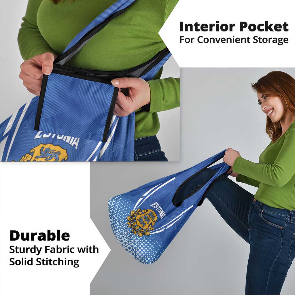 Custom Estonia Football Grocery Bag Come One Kalevipojad