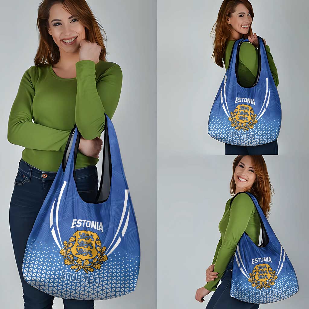 Custom Estonia Football Grocery Bag Come One Kalevipojad