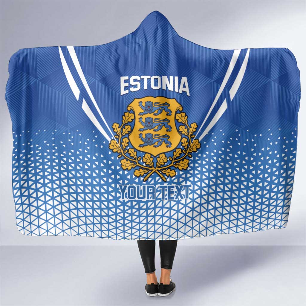 Custom Estonia Football Hooded Blanket Come One Kalevipojad