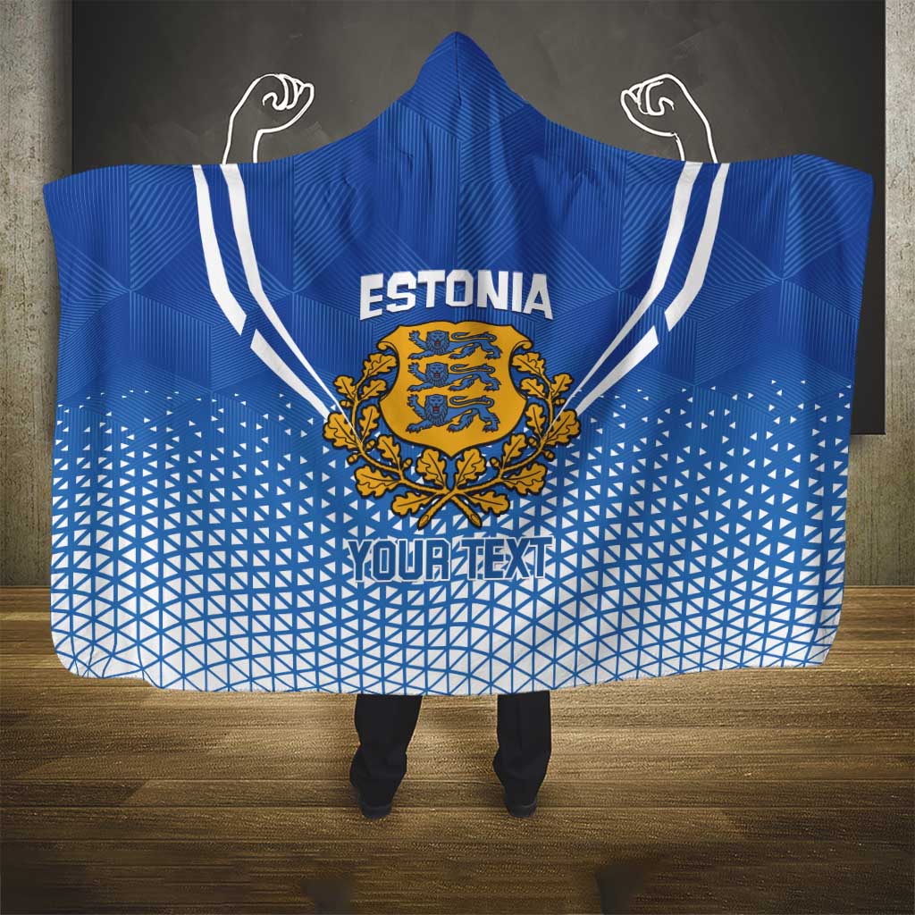 Custom Estonia Football Hooded Blanket Come One Kalevipojad