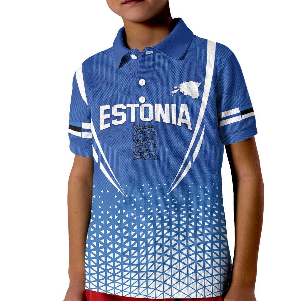 Custom Estonia Football Kid Polo Shirt Come One Kalevipojad