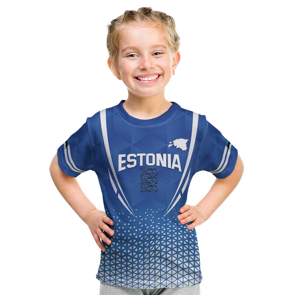 Custom Estonia Football Kid T Shirt Come One Kalevipojad