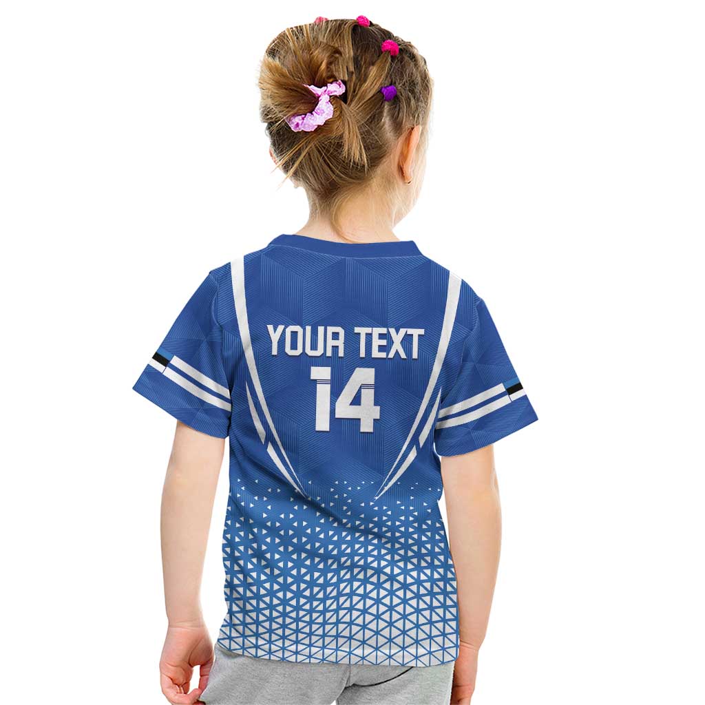 Custom Estonia Football Kid T Shirt Come One Kalevipojad