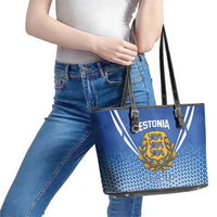 Custom Estonia Football Leather Tote Bag Come One Kalevipojad