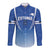 Custom Estonia Football Long Sleeve Button Shirt Come One Kalevipojad