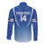 Custom Estonia Football Long Sleeve Button Shirt Come One Kalevipojad