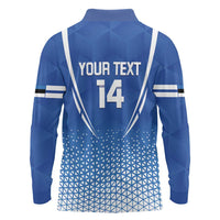 Custom Estonia Football Long Sleeve Polo Shirt Come One Kalevipojad