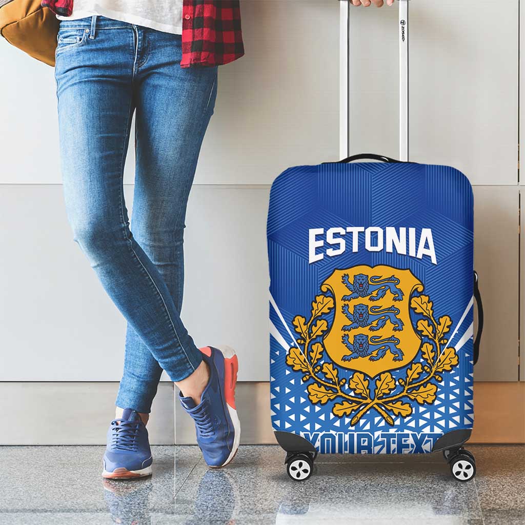 Custom Estonia Football Luggage Cover Come One Kalevipojad