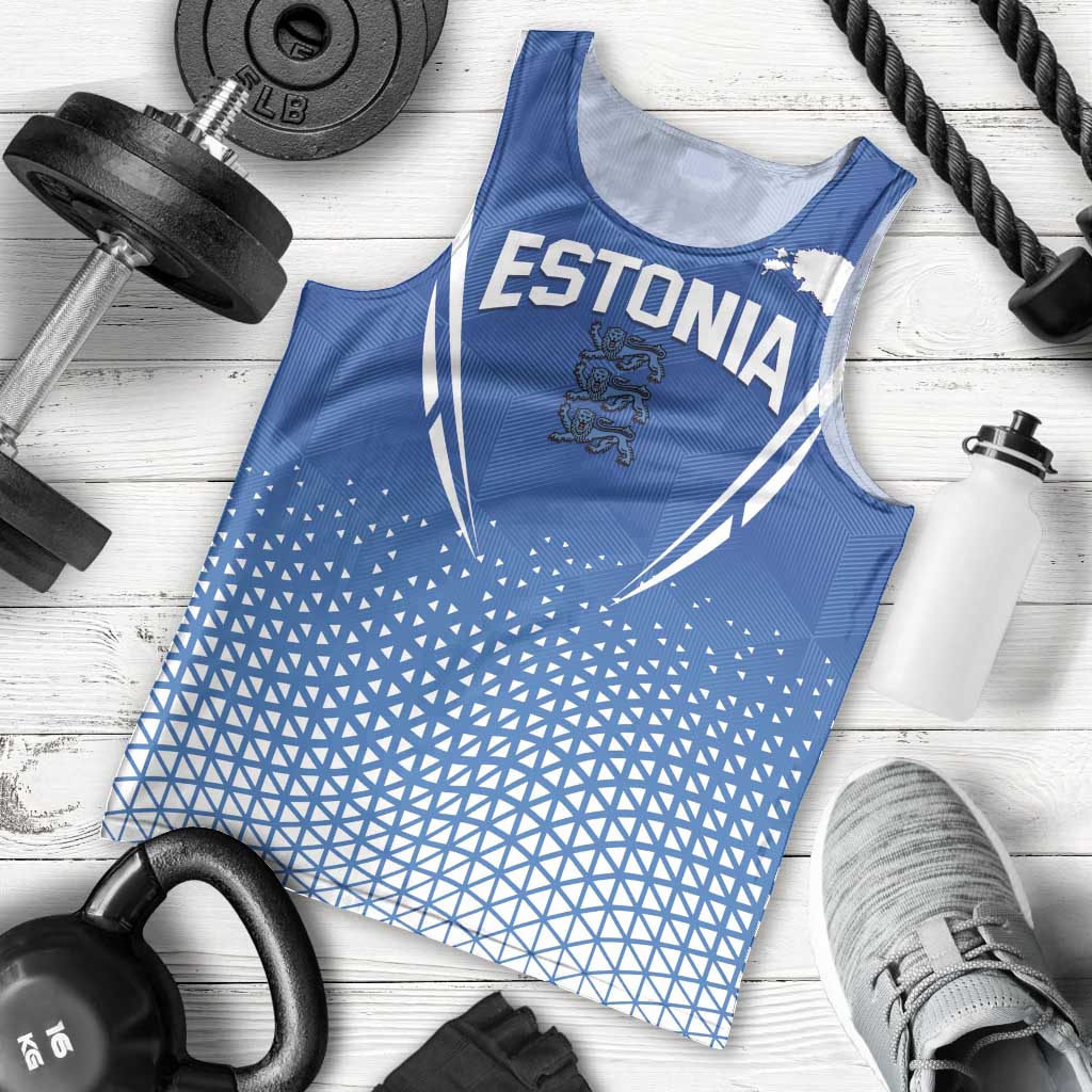 Custom Estonia Football Men Tank Top Come One Kalevipojad