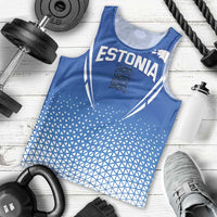 Custom Estonia Football Men Tank Top Come One Kalevipojad