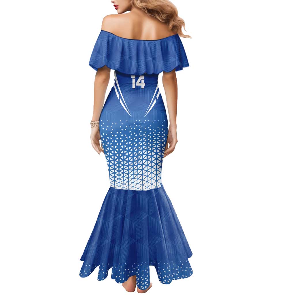 Custom Estonia Football Mermaid Dress Come One Kalevipojad