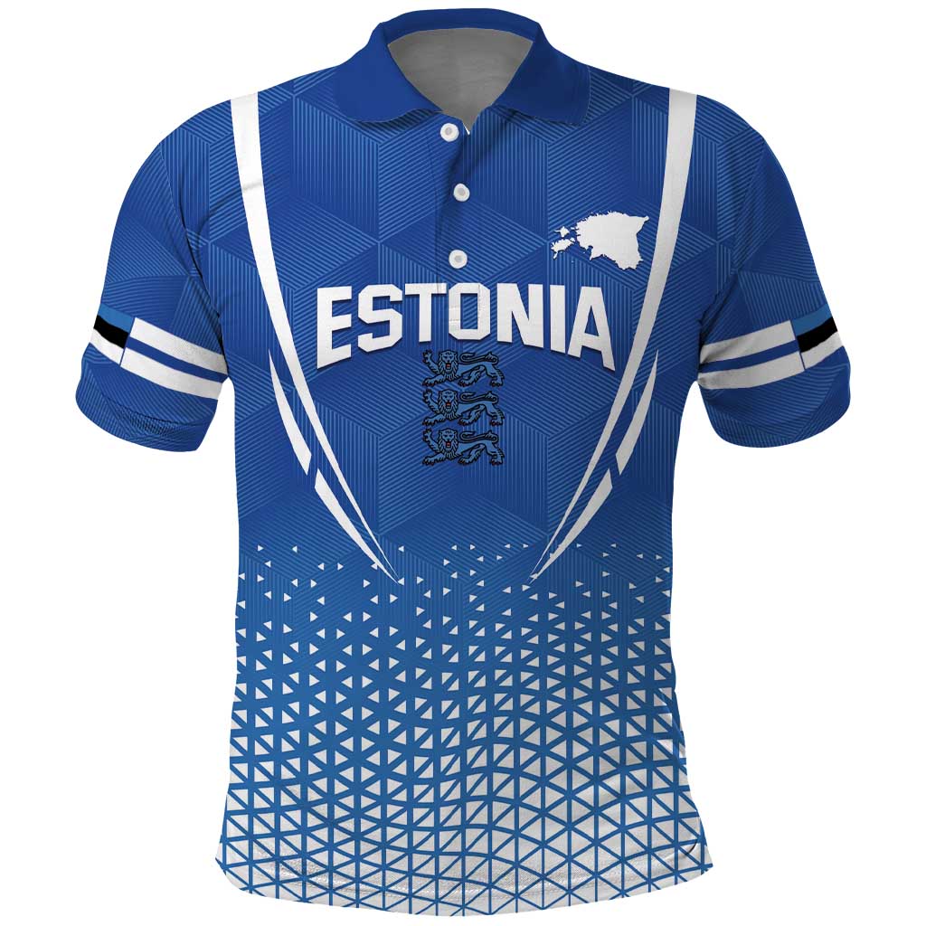 Custom Estonia Football Polo Shirt Come One Kalevipojad