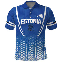 Custom Estonia Football Polo Shirt Come One Kalevipojad