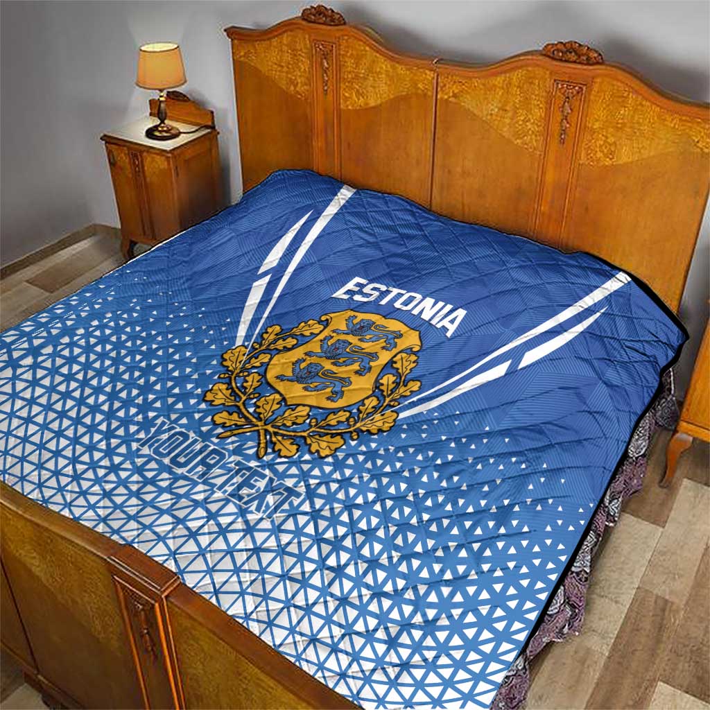 Custom Estonia Football Quilt Come One Kalevipojad