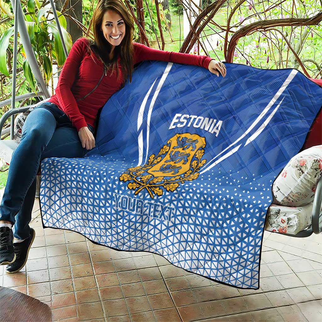 Custom Estonia Football Quilt Come One Kalevipojad