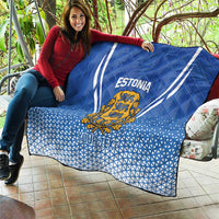 Custom Estonia Football Quilt Come One Kalevipojad