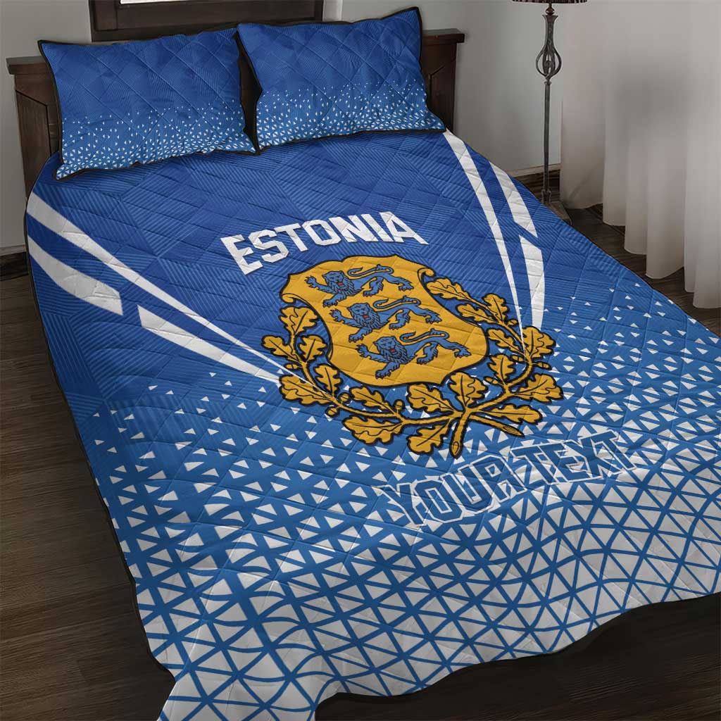 Custom Estonia Football Quilt Bed Set Come One Kalevipojad
