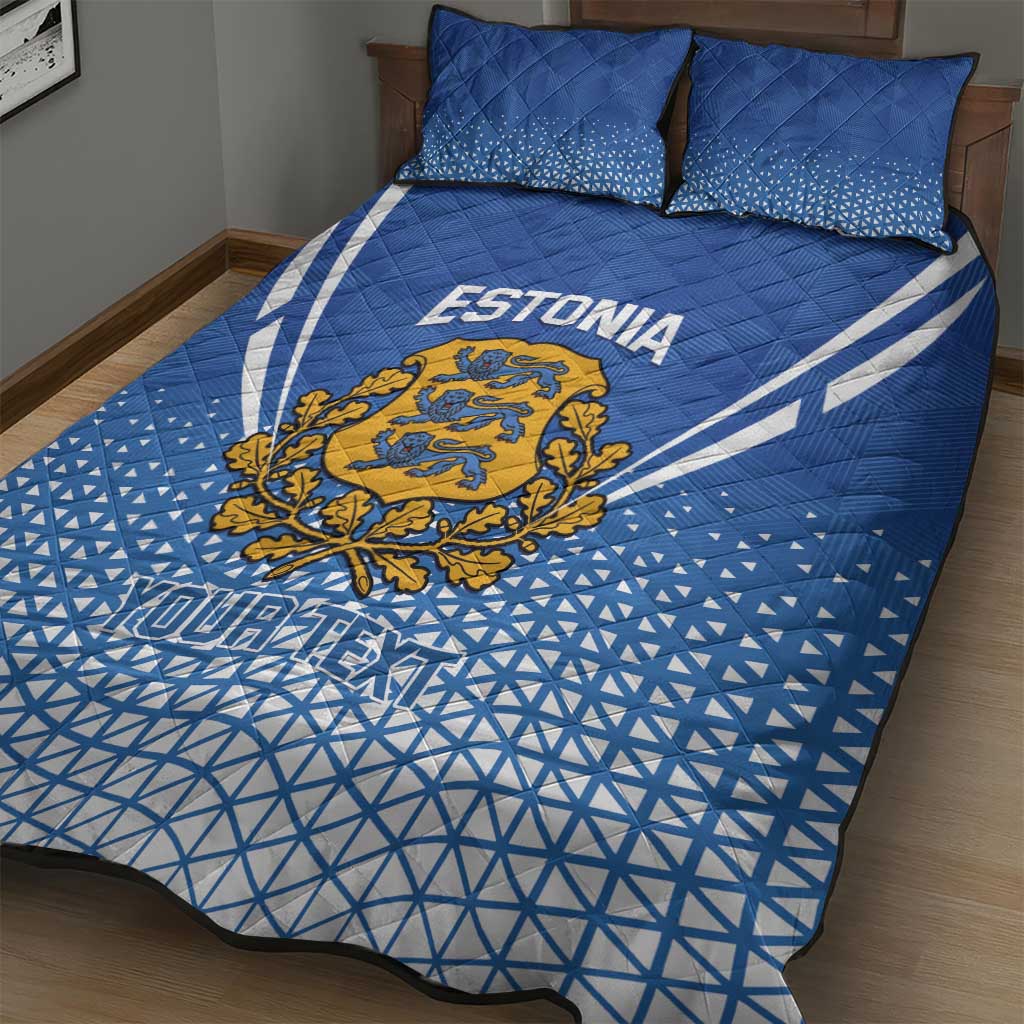 Custom Estonia Football Quilt Bed Set Come One Kalevipojad