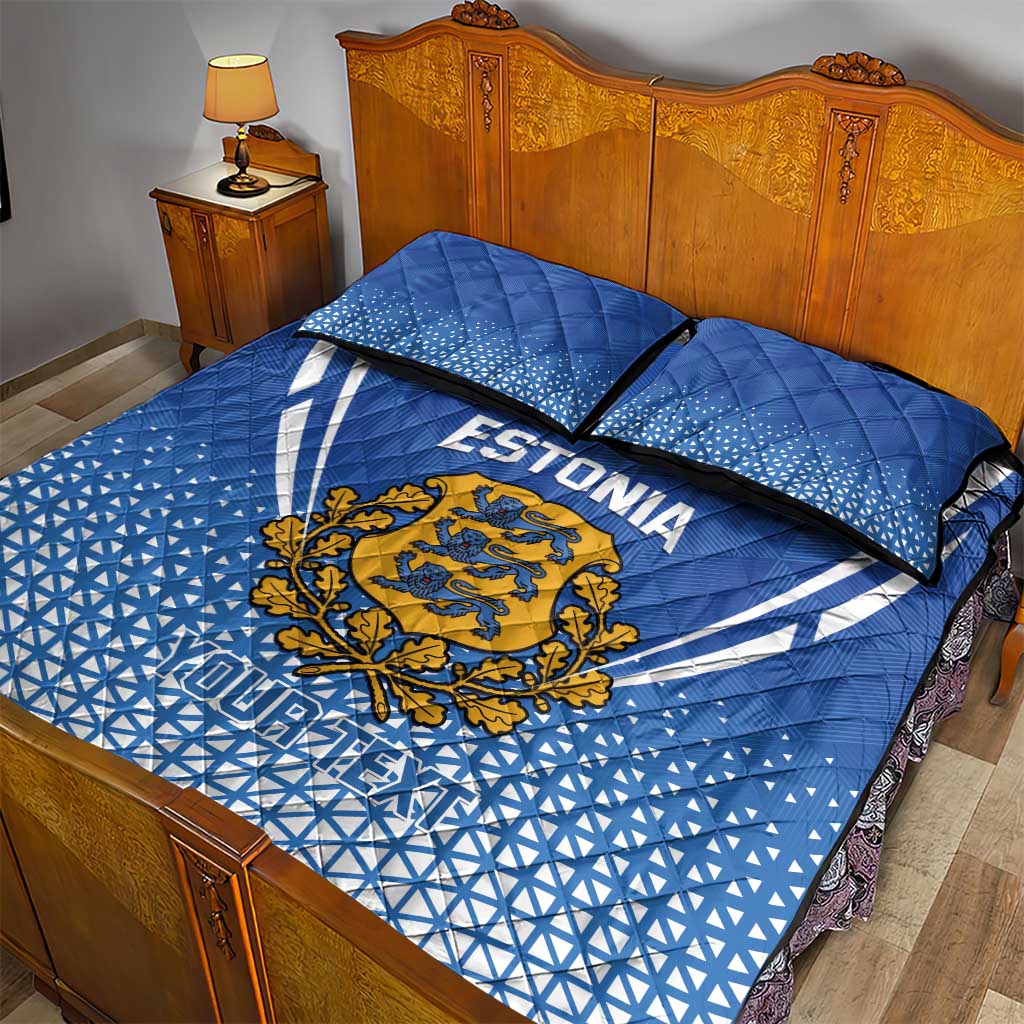 Custom Estonia Football Quilt Bed Set Come One Kalevipojad