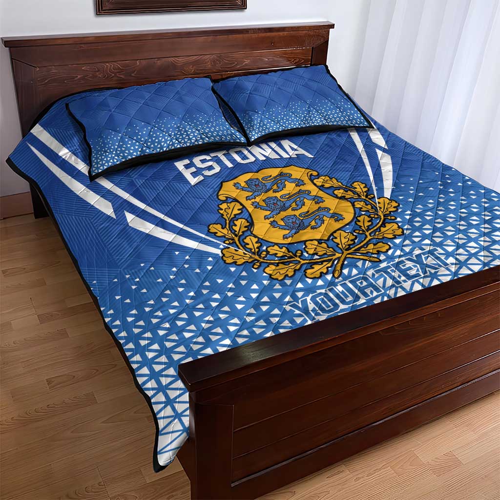 Custom Estonia Football Quilt Bed Set Come One Kalevipojad