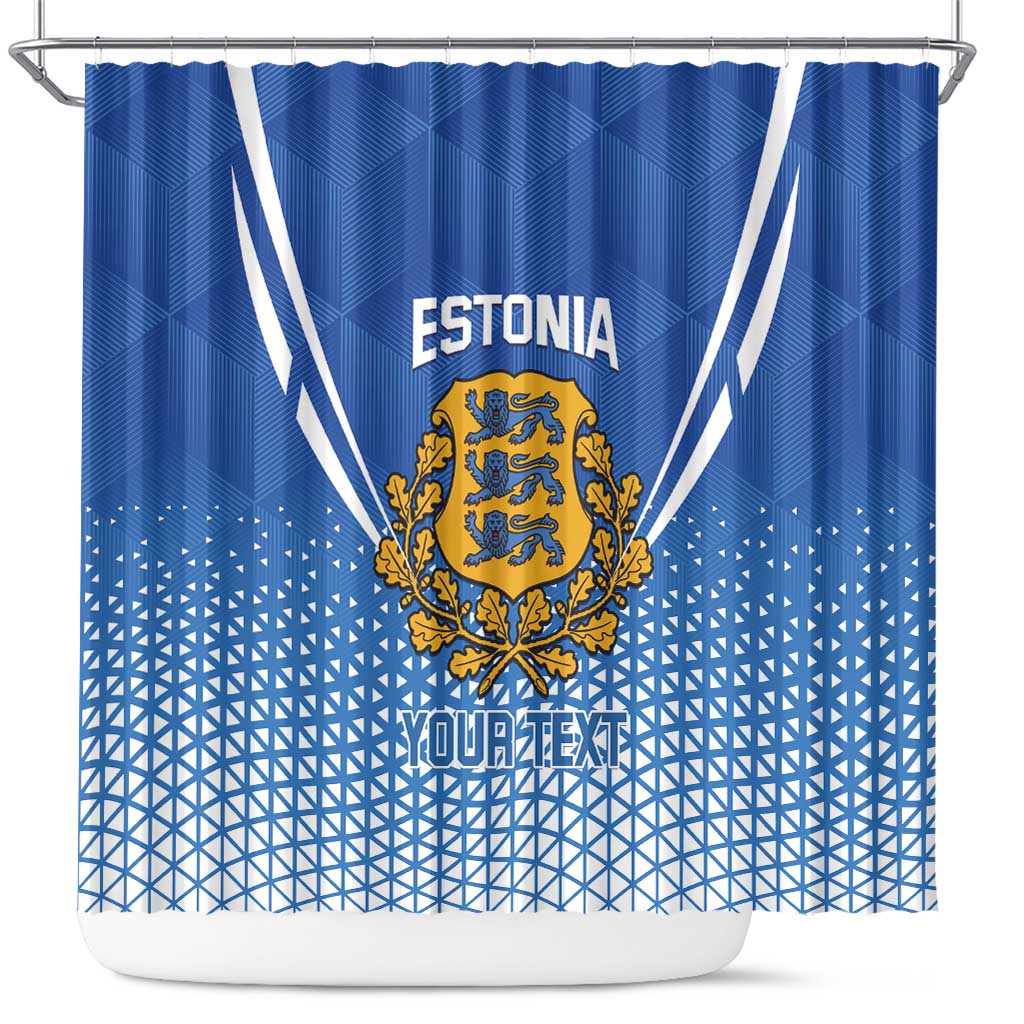 Custom Estonia Football Shower Curtain Come One Kalevipojad