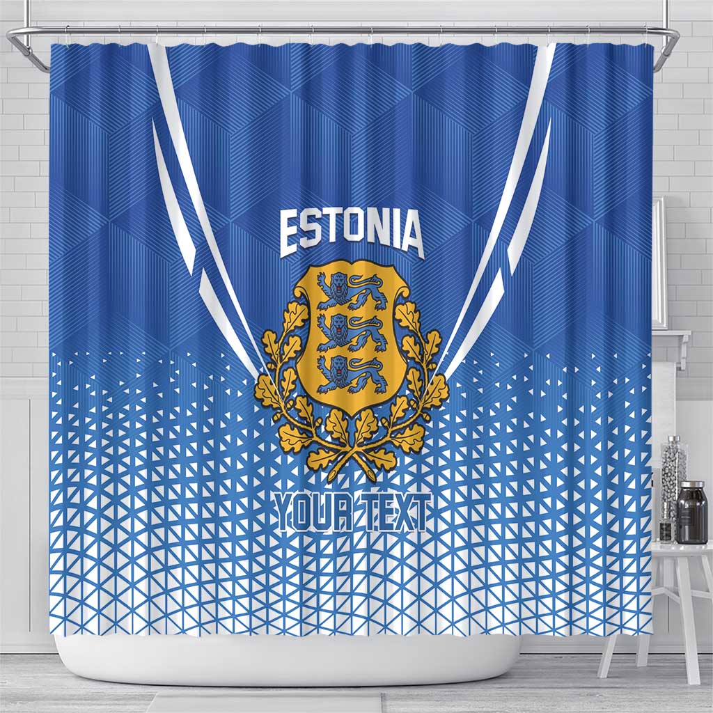 Custom Estonia Football Shower Curtain Come One Kalevipojad