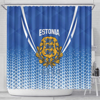 Custom Estonia Football Shower Curtain Come One Kalevipojad