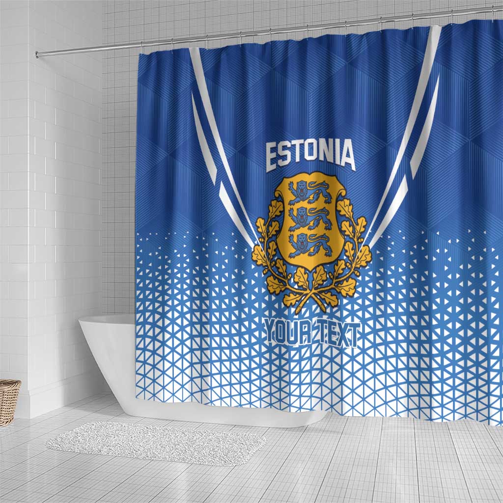 Custom Estonia Football Shower Curtain Come One Kalevipojad